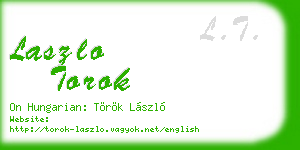 laszlo torok business card